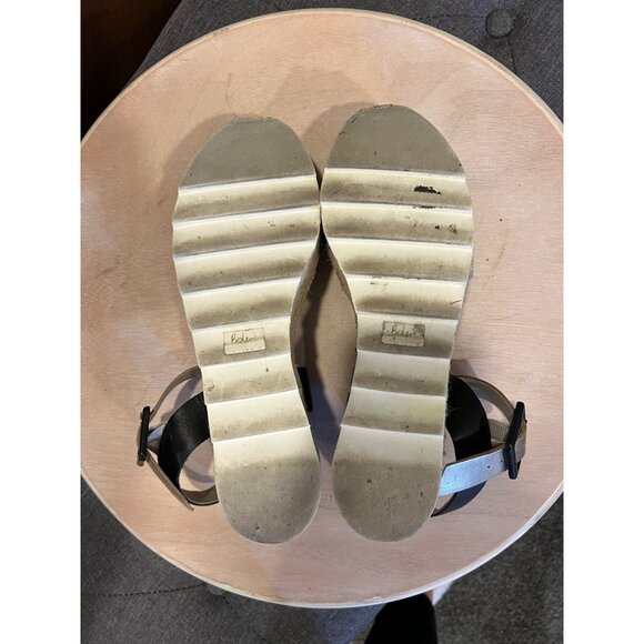 Boden women’s wedge sandals Size 5.5 Lena snakeskin black metallic - Picture 7 of 11